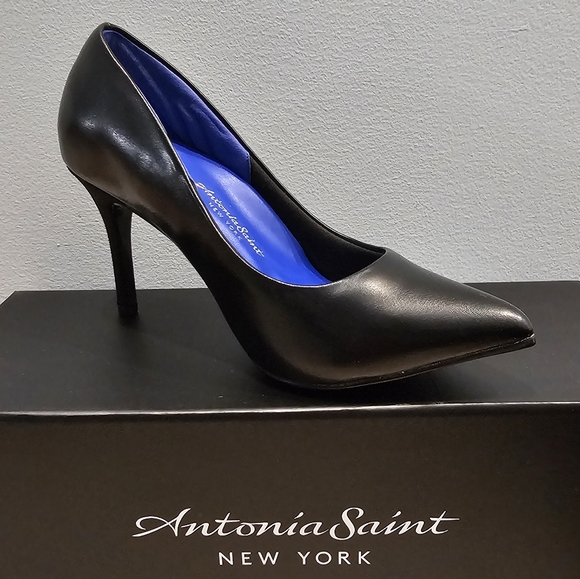 *BRAND NEW* Antonia Saint NY Victoria 2.0 Custom Fit High Heel Black Pointed Toe - Picture 4 of 10